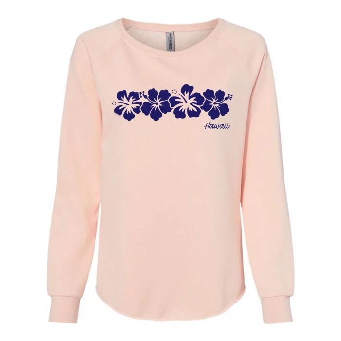 Hibiscus Flower Hawaii Aloha Hawaiian Retro Beach Womens California Wash Sweatshirt