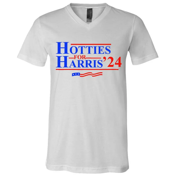 Hotties For Harris V-Neck T-Shirt