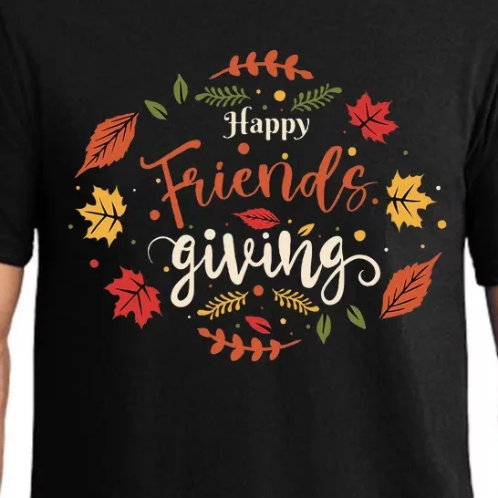 Happy Friendsgiving Happy Thanksgiving Turkey Pajama Set