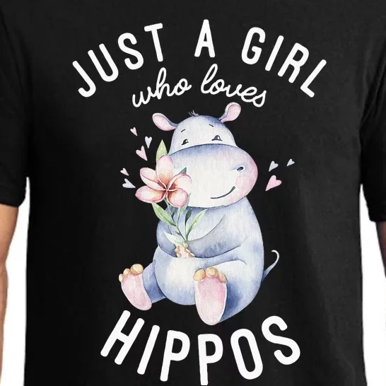 Hippo For Hippo Lover Cute Hippo Pajama Set