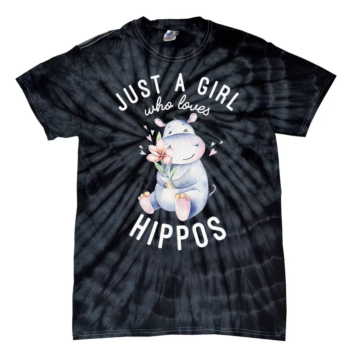 Hippo For Hippo Lover Cute Hippo Tie-Dye T-Shirt