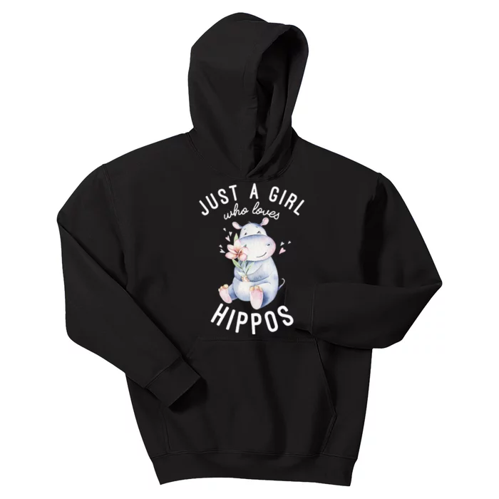 Hippo For Hippo Lover Cute Hippo Kids Hoodie