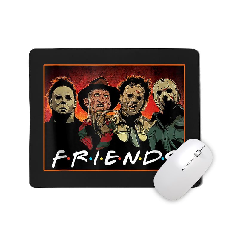 Halloween Friends, Halloween Horror Movies Characters Mousepad