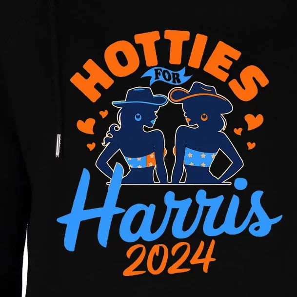 Hotties For Harris 2024 Election Political Statet Womens Funnel Neck Pullover Hood