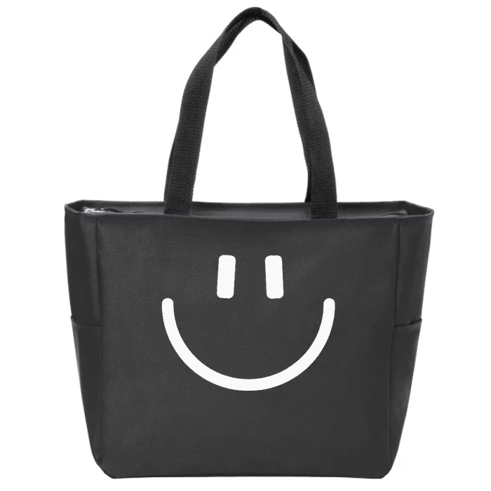 Happy Face Happy Life Zip Tote Bag