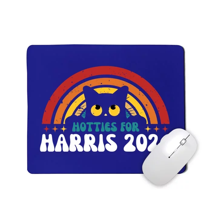 Hotties For Harris 2024 Vintage Cat Ladies Kamala Harris Gift Mousepad