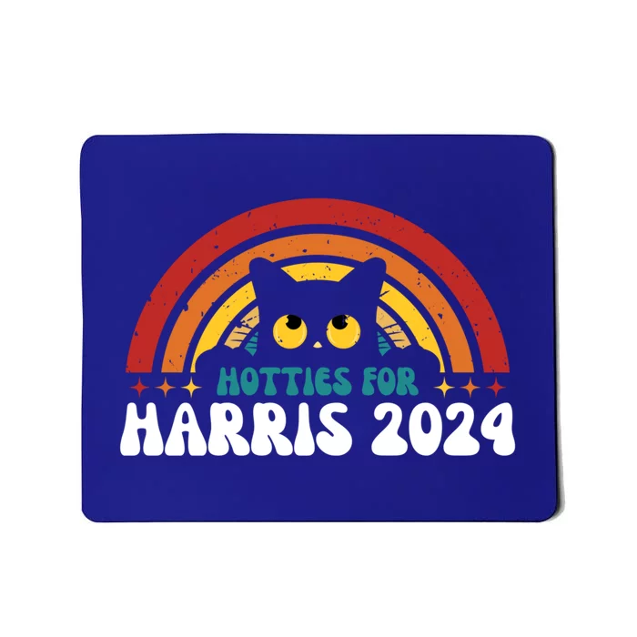 Hotties For Harris 2024 Vintage Cat Ladies Kamala Harris Gift Mousepad