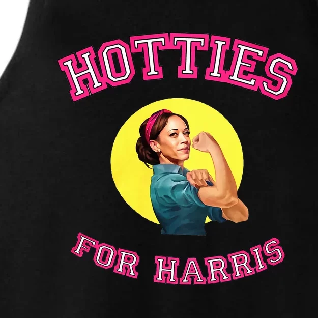 Hotties For Harris Election 2024 Ladies Tri-Blend Wicking Tank