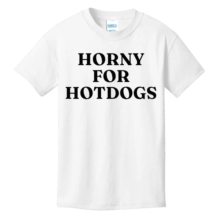 Horny For Hotdogs Kids T-Shirt