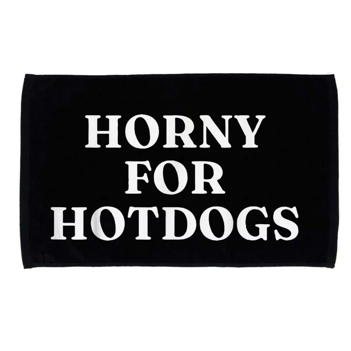 Horny For Hotdogs Microfiber Hand Towel