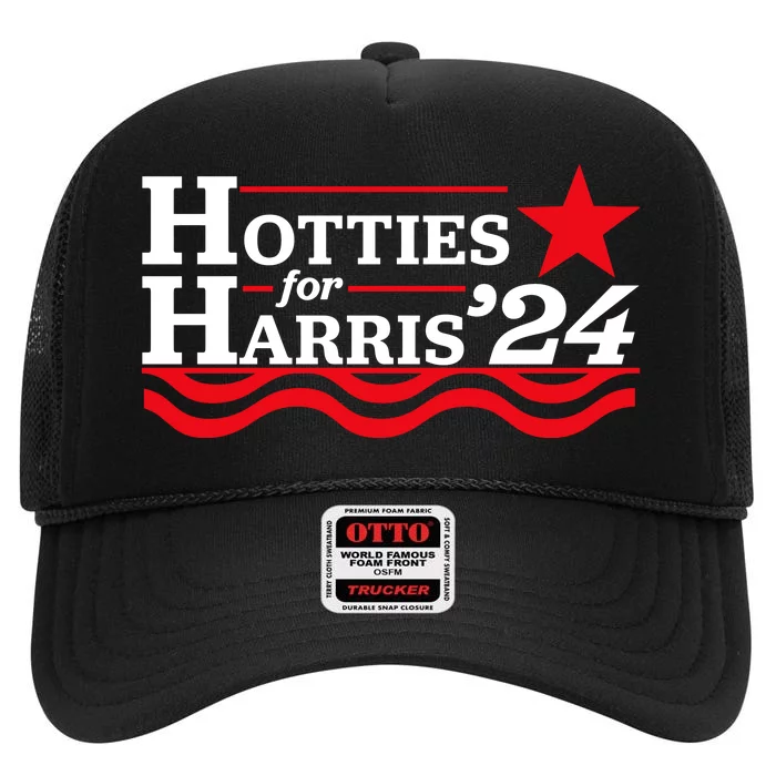 Hotties For Harris High Crown Mesh Trucker Hat