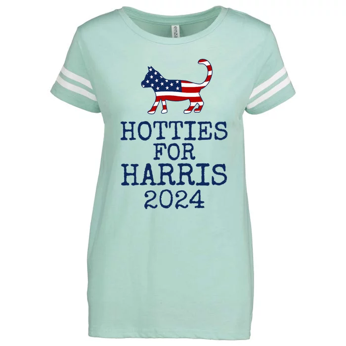 Hotties For Harris 2024 Cat Ladies Kamala Enza Ladies Jersey Football T-Shirt