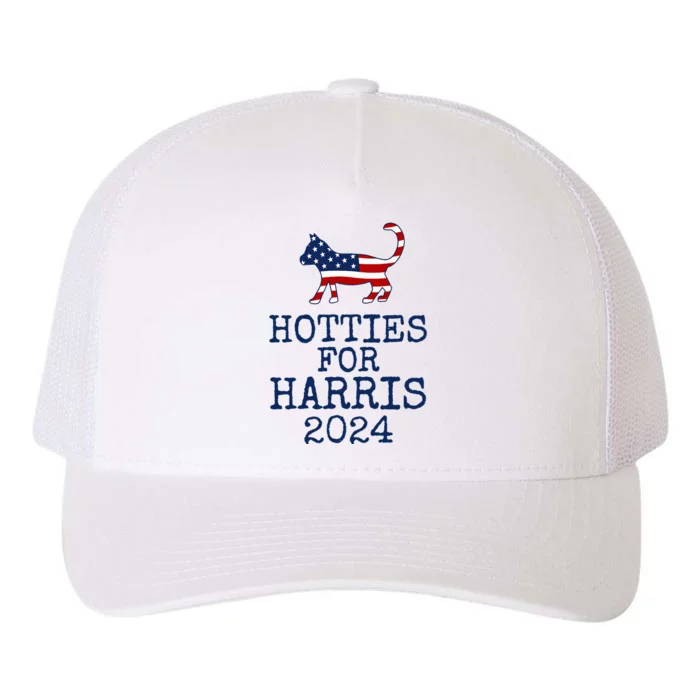 Hotties For Harris 2024 Cat Ladies Kamala Yupoong Adult 5-Panel Trucker Hat