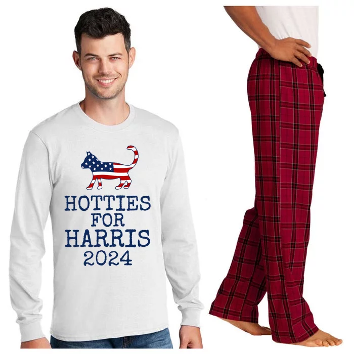 Hotties For Harris 2024 Cat Ladies Kamala Long Sleeve Pajama Set