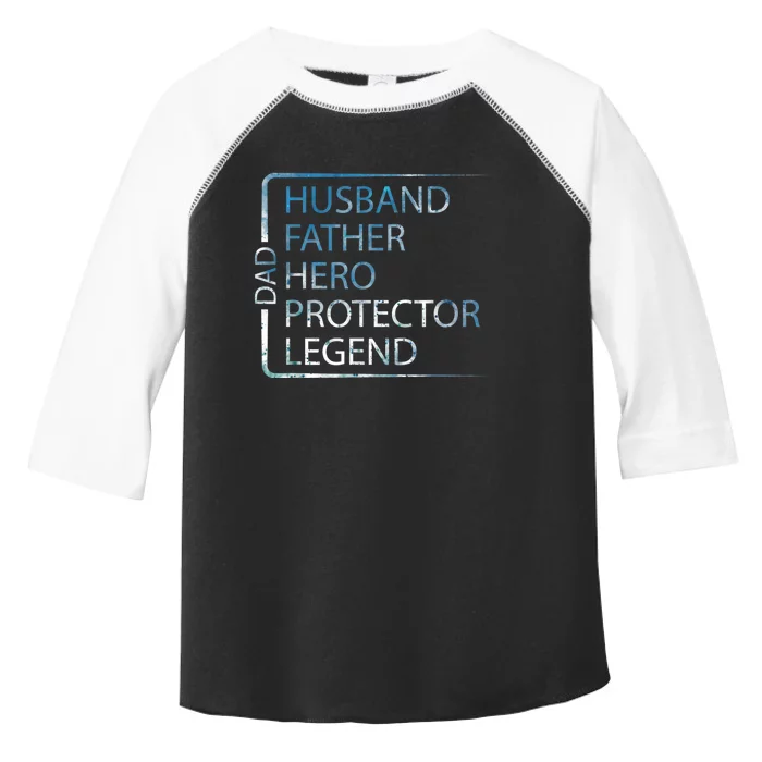 Husband Father Hero Protector Legend Father Day Dad Toddler Fine Jersey T-Shirt