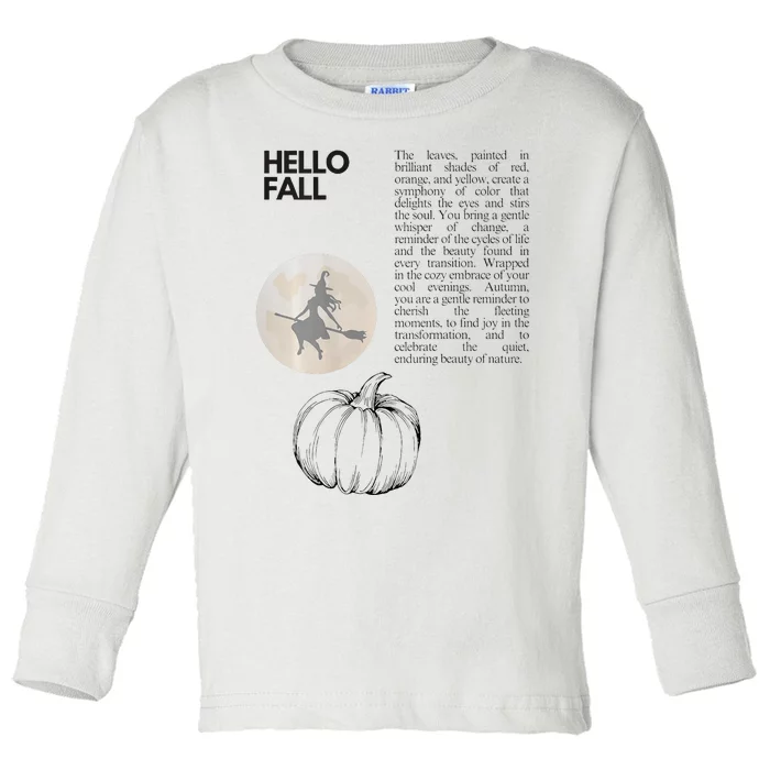 Hello Fall Toddler Long Sleeve Shirt