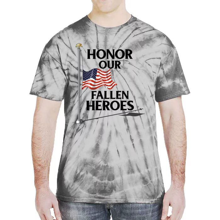 Honor Fallen Heroes / Military Honor Memorial American Flag Gift Tie-Dye T-Shirt