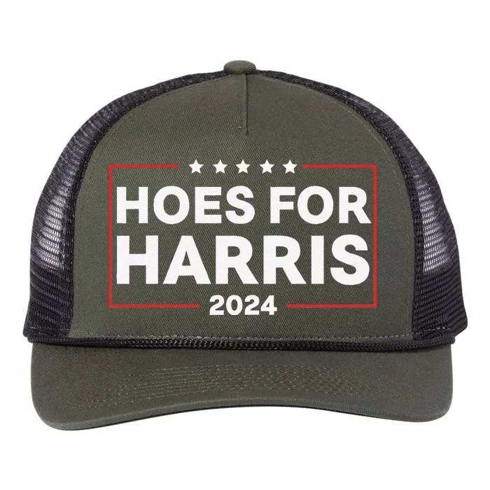 Hoes For Harris 24 Hotties For Harris 2024 Retro Rope Trucker Hat Cap