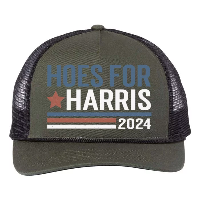 Hoes For Harris 24 Hotties For Harris 2024 Retro Rope Trucker Hat Cap