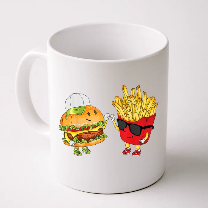 Hamburger Fries High Five | Cool Fun Combo Snacks Funny Gift Front & Back Coffee Mug