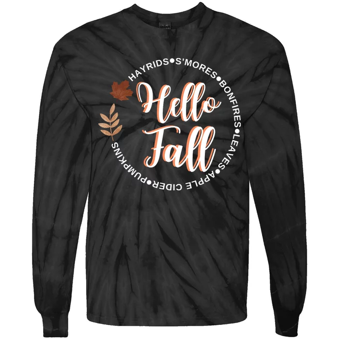 Hello Fall Tie-Dye Long Sleeve Shirt