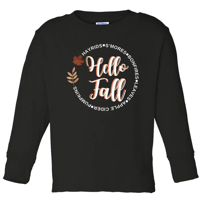 Hello Fall Toddler Long Sleeve Shirt