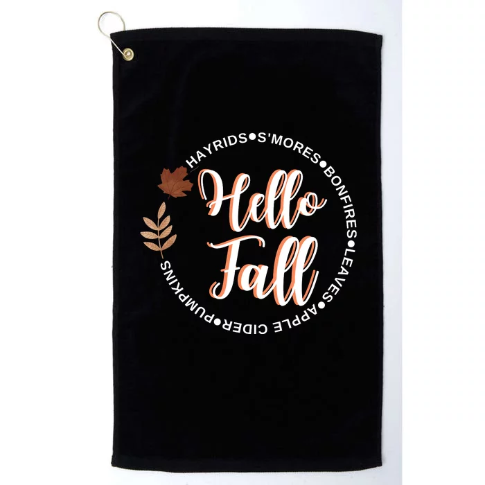 Hello Fall Platinum Collection Golf Towel