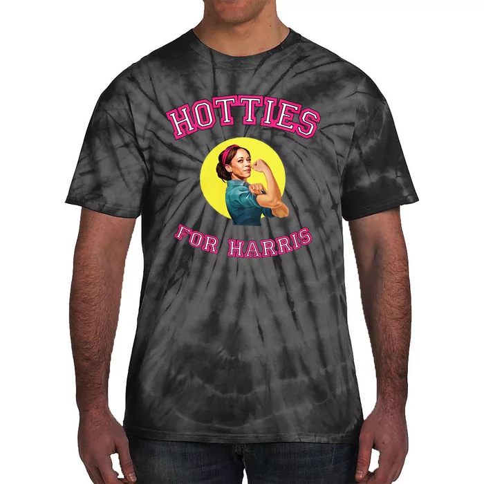 Hotties For Harris Election 2024 Tie-Dye T-Shirt