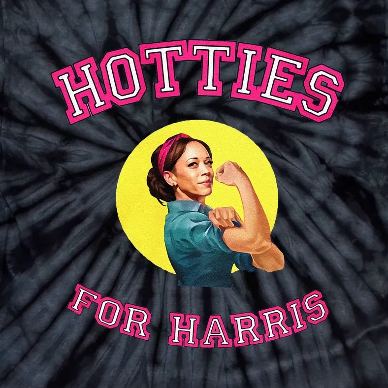 Hotties For Harris Election 2024 Tie-Dye T-Shirt