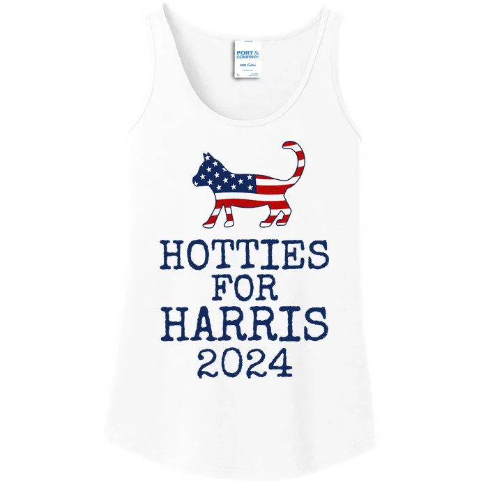 Hotties For Harris 2024 Cat Ladies Kamala Ladies Essential Tank