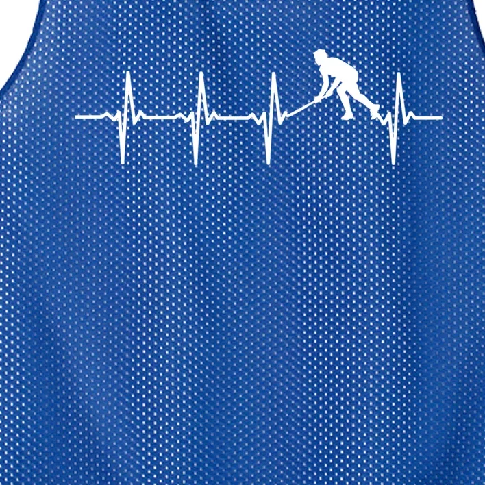 Hockey Field Hockey Heartbeat Gift For Hockey Players Meaningful Gift Mesh Reversible Basketball Jersey Tank