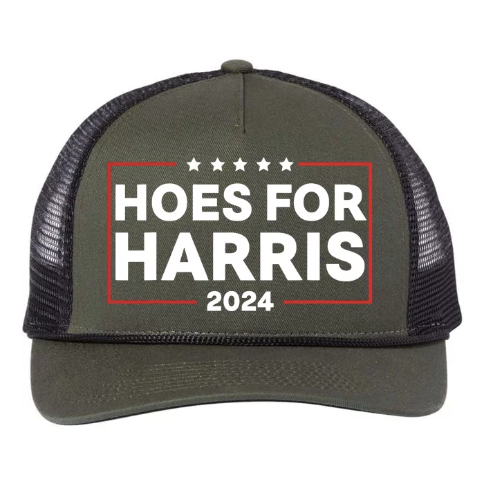 Hoes For Harris 24 Hotties For Harris 2024 Retro Rope Trucker Hat Cap