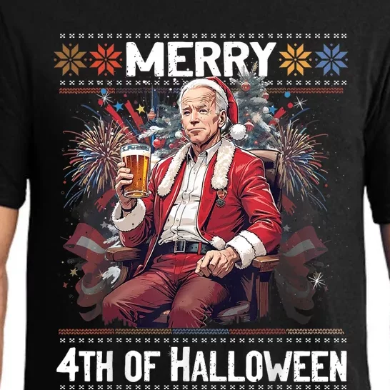 Halloween Funny Happy 4th Of July Anti Joe Biden Pajama Set