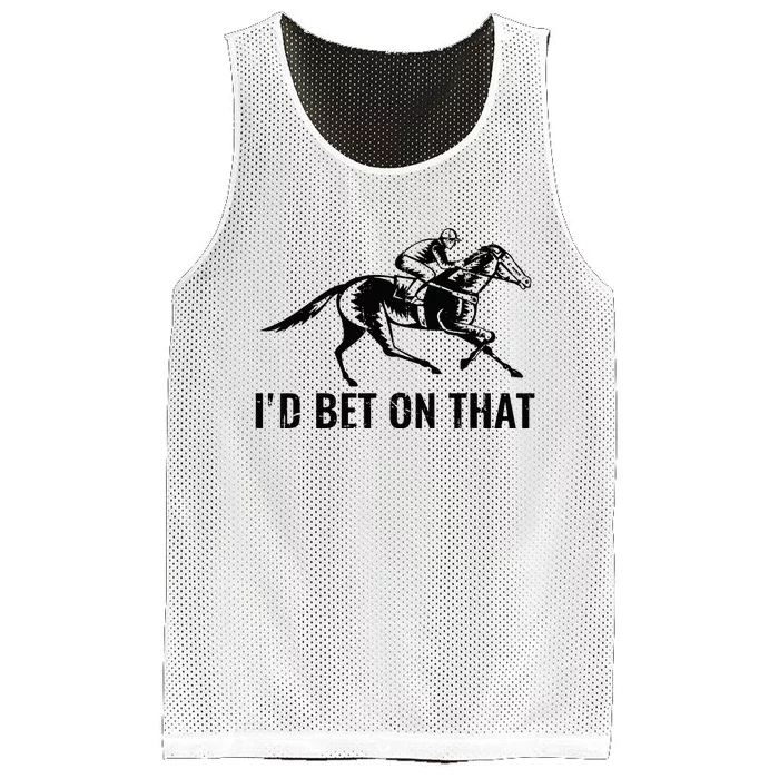 Horses Funny Horse Racing Id Bet On That Horse Riding Mesh Reversible Basketball Jersey Tank