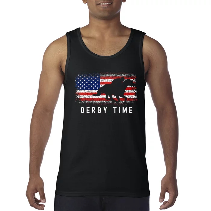 Horse Funny Horses Derby Time Horse Racing Tank Top