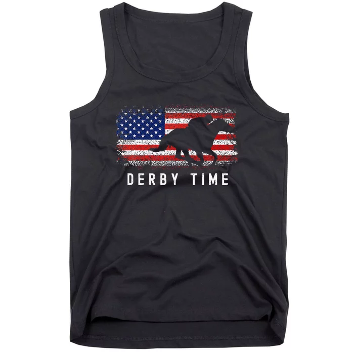 Horse Funny Horses Derby Time Horse Racing Tank Top