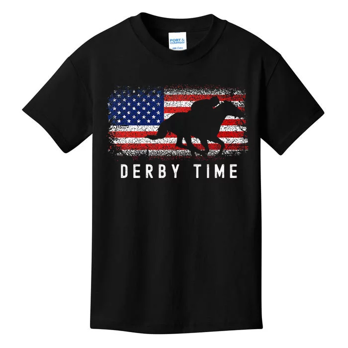 Horse Funny Horses Derby Time Horse Racing Kids T-Shirt