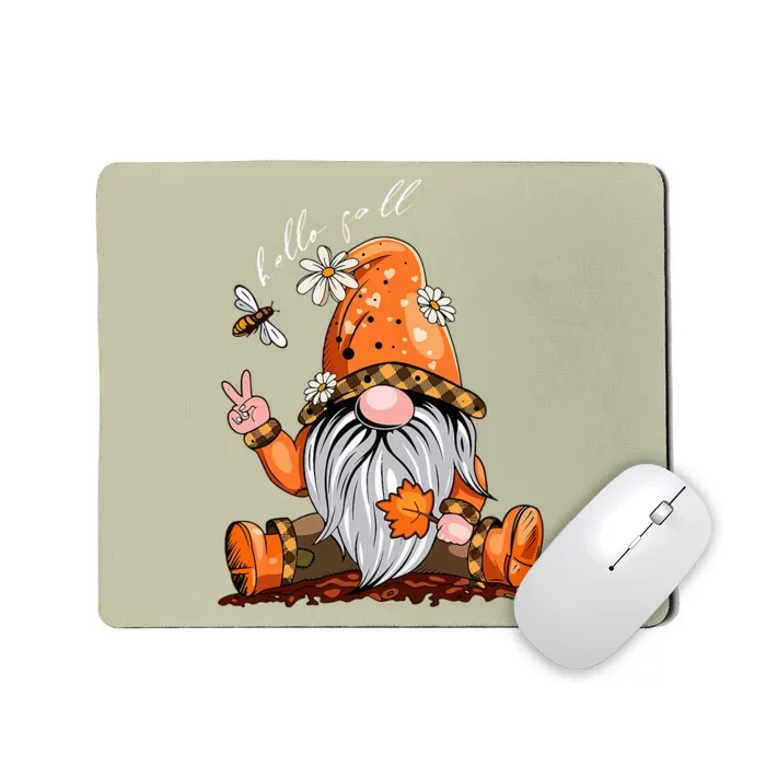 Hello Fall Happy Thanksgiving Gnome Pumpkin Fall Season Mousepad