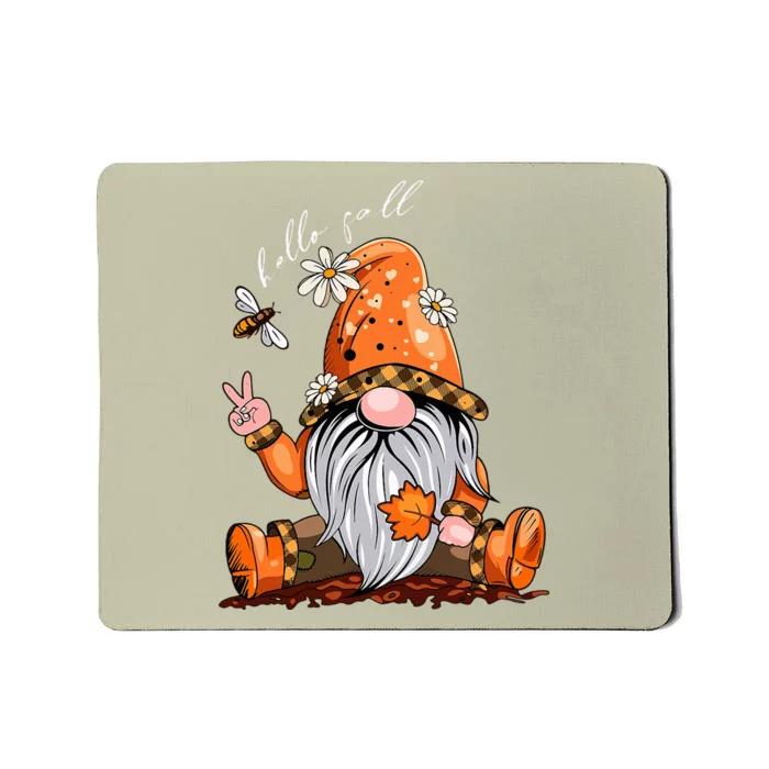 Hello Fall Happy Thanksgiving Gnome Pumpkin Fall Season Mousepad