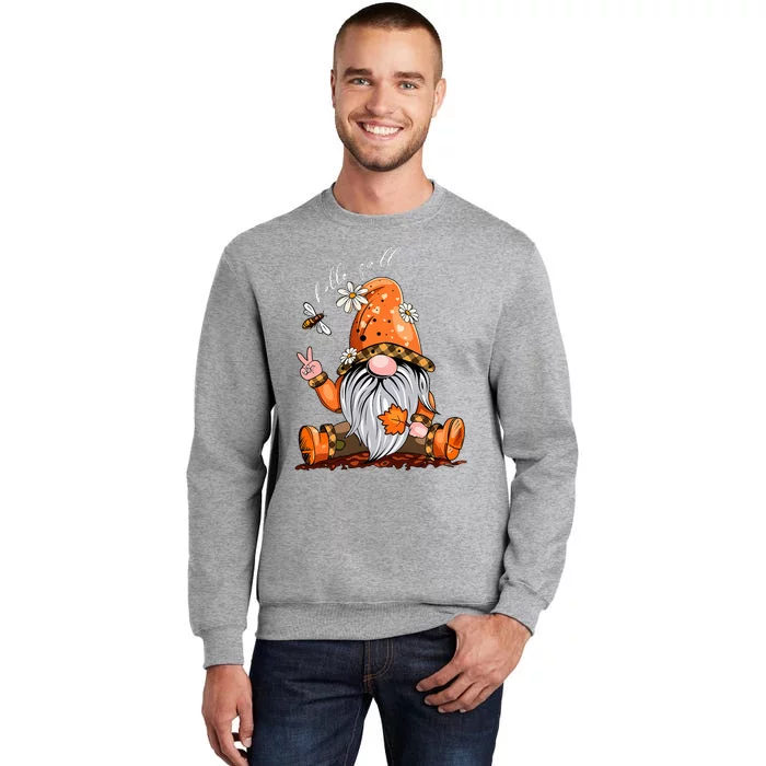 Hello Fall Happy Thanksgiving Gnome Pumpkin Fall Season Sweatshirt