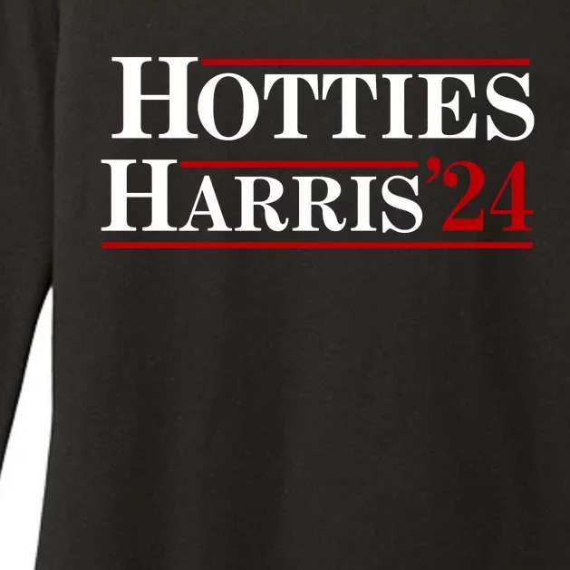 Hotties For Harris 2024 Funny Kamala Harris 2024 Womens CVC Long Sleeve Shirt