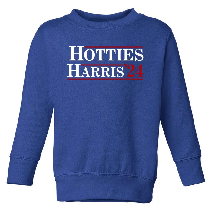 Hotties For Harris 2024 Funny Kamala Harris 2024 Toddler Sweatshirt