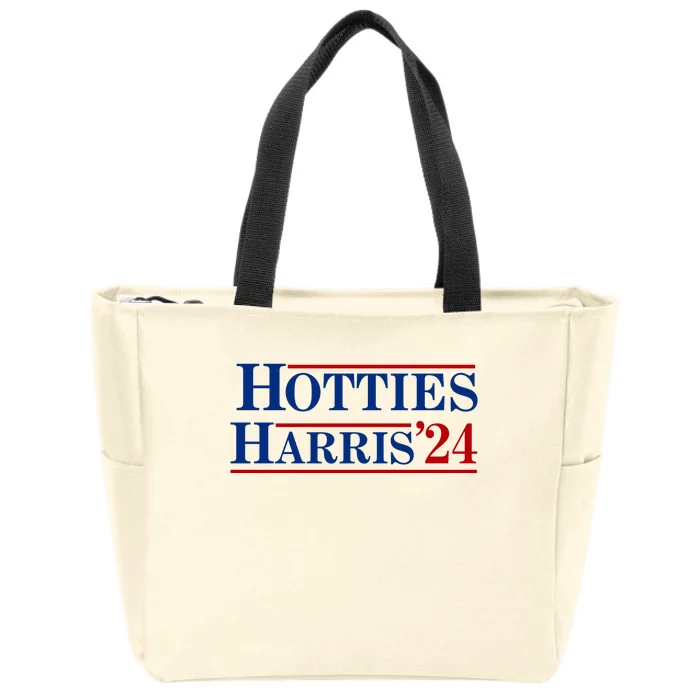 Hotties For Harris 2024 Funny Kamala Harris 2024 Zip Tote Bag