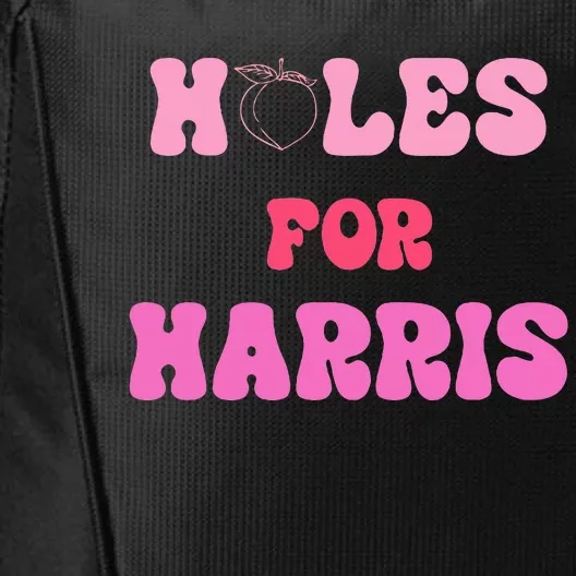 Holes For Harris Booty Peach Kamala Hippie Quote City Backpack