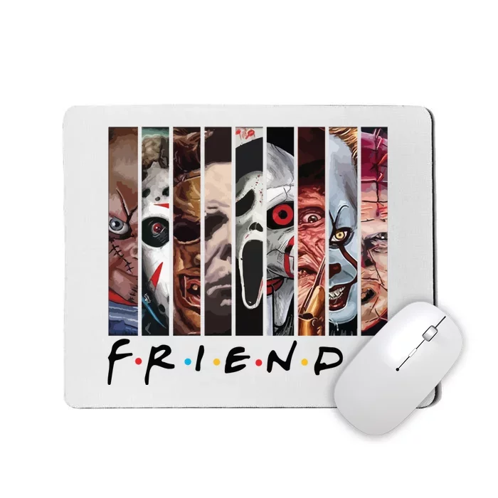 Halloween Friends Horror Movies Face Characters Graphic Novelty Night Spooky Mousepad