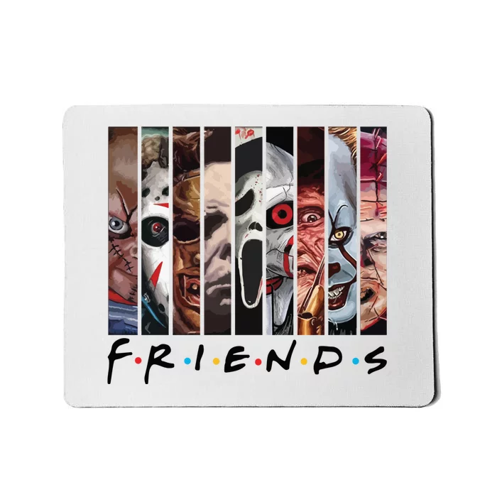 Halloween Friends Horror Movies Face Characters Graphic Novelty Night Spooky Mousepad