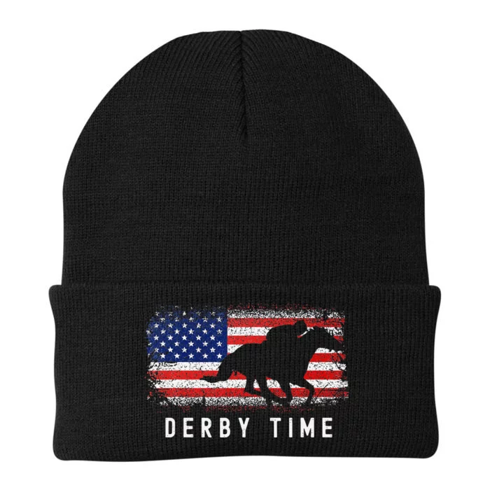 Horse Funny Horses Derby Time Horse Racing Knit Cap Winter Beanie