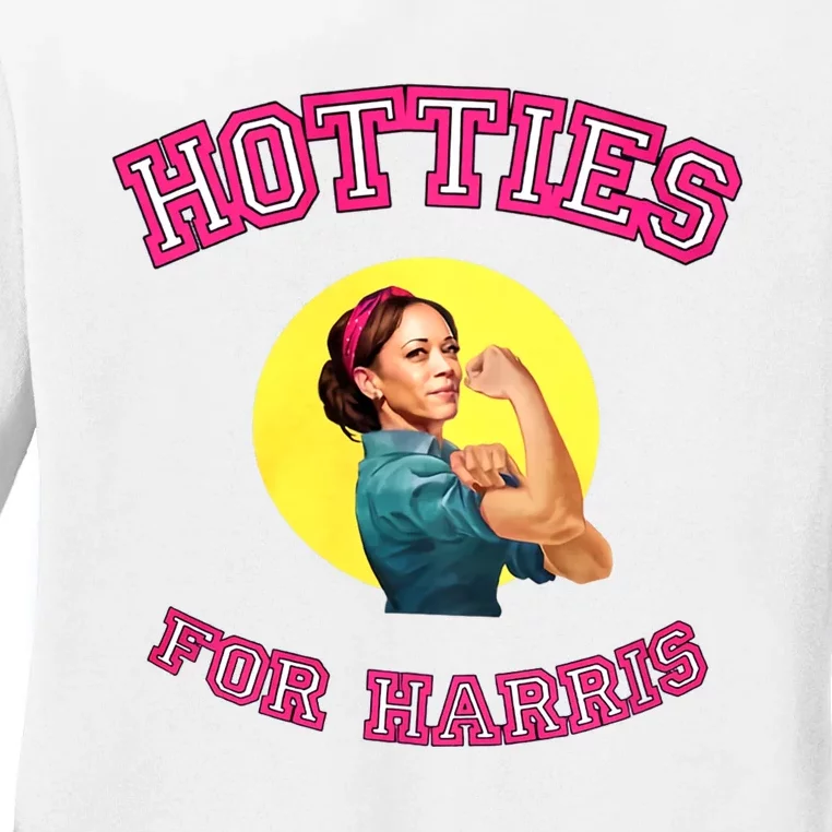 Hotties For Harris Election 2024 Ladies Long Sleeve Shirt