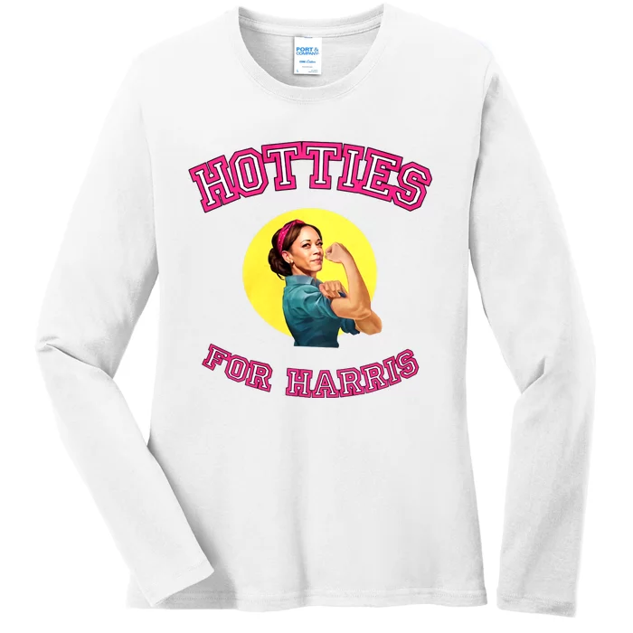 Hotties For Harris Election 2024 Ladies Long Sleeve Shirt