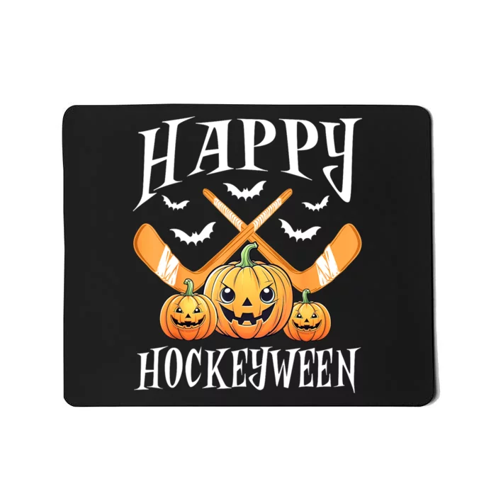 Happy Funny Hockeyween Pumpkin Hockey Lovers Gift Mousepad